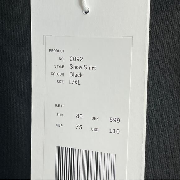 Rains Shirt Unisex Show L/XL Black Button Down - Picture 7 of 14